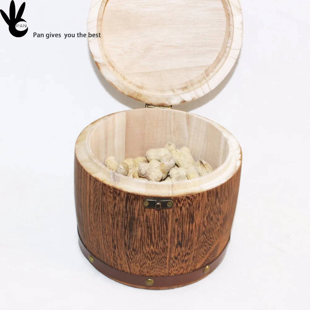 China wholesale Home & Bar Use Customized logo coffee wooden barrel
