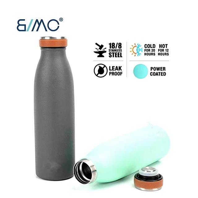 Stainless Steel Water Bottle Leak Proof Vacuum Insulated Cola Shape Bottle Keeps Drinks Cold For 24 Hours Hot For 12 Hours