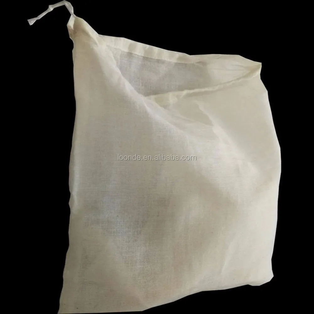 Reusable organic thin cotton voile sachet bag for packing seed