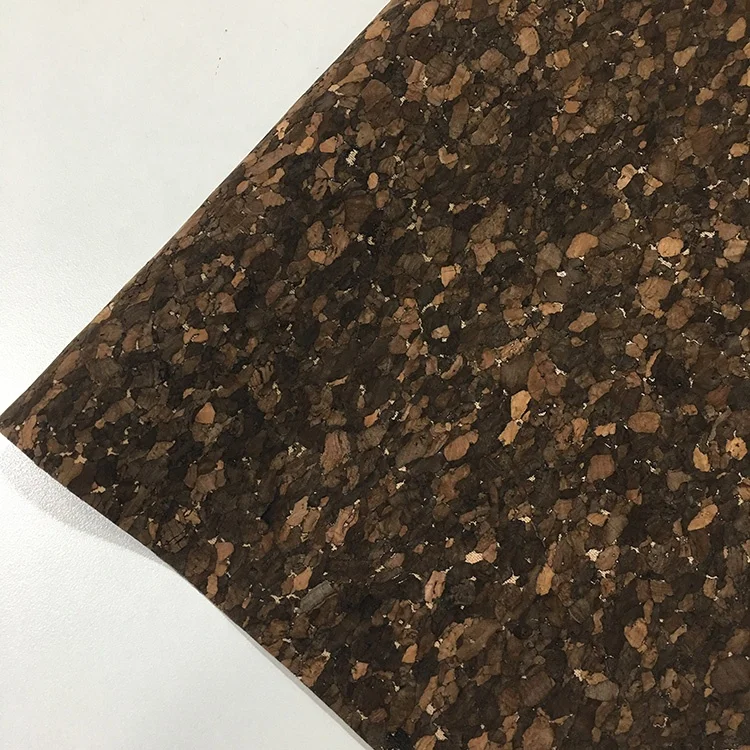 Trade Assutance artificial Portugal Natural carbonized Coffee Cork Fabric leather