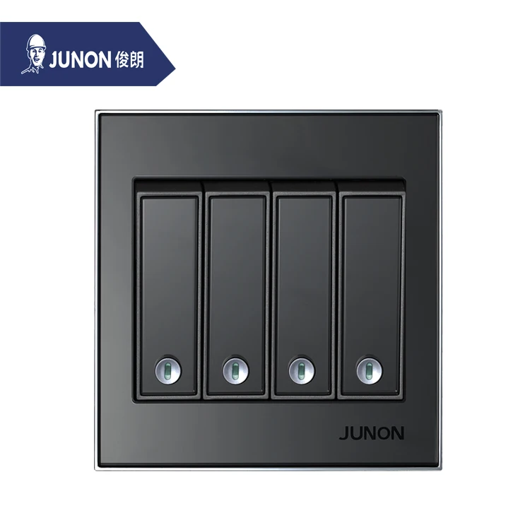 
Colored Switch Socket 7X7 PC Panel Wall Switch 4 Gang Light Switch 