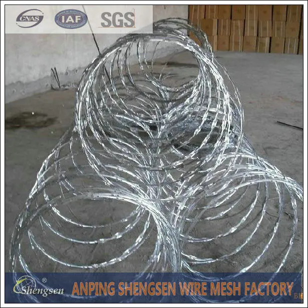 сертификация iso тройной нити колючей проволоки из графство shengsen завода