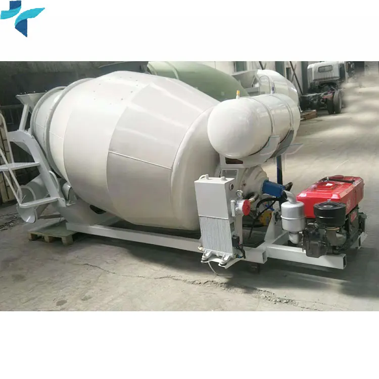Zhengzhou Diesel Engine Mobile Self Loading Concrete Mixer Tank 3M3