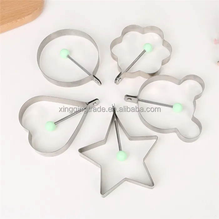 Stainless steel form for frying eggs tools omelette mould device egg/pancake ring egg shaped kitchen appliances