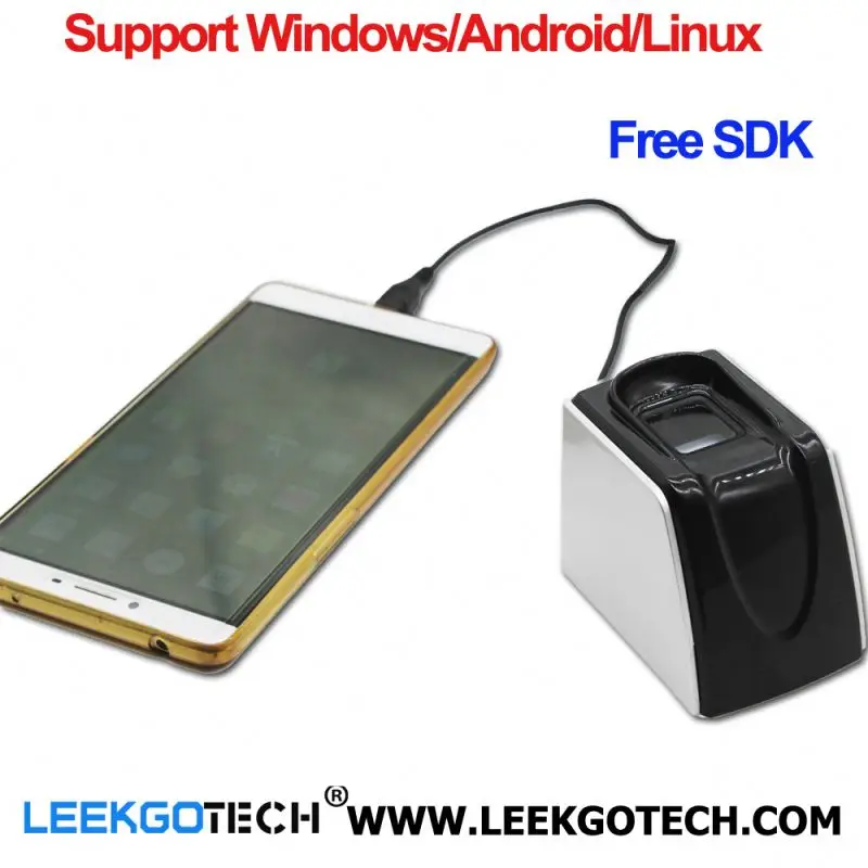 
LEEKGOTECH Patented biometric usb fingerprint reader with android sdk For Windows Android Linux OS 