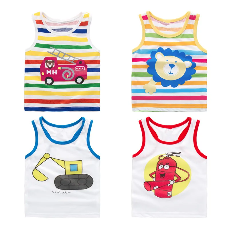 
Детская бутиковая одежда для маленьких мальчиков с милым мультяшным принтом мягкий уличный стеганый жилет  (60637219627)