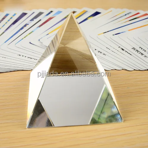 Wholesale Optical Crystal Glass Pyramid Blank Crystal Prisms Paperweight For Engraving Gifts Glass Triangular Pyramid
