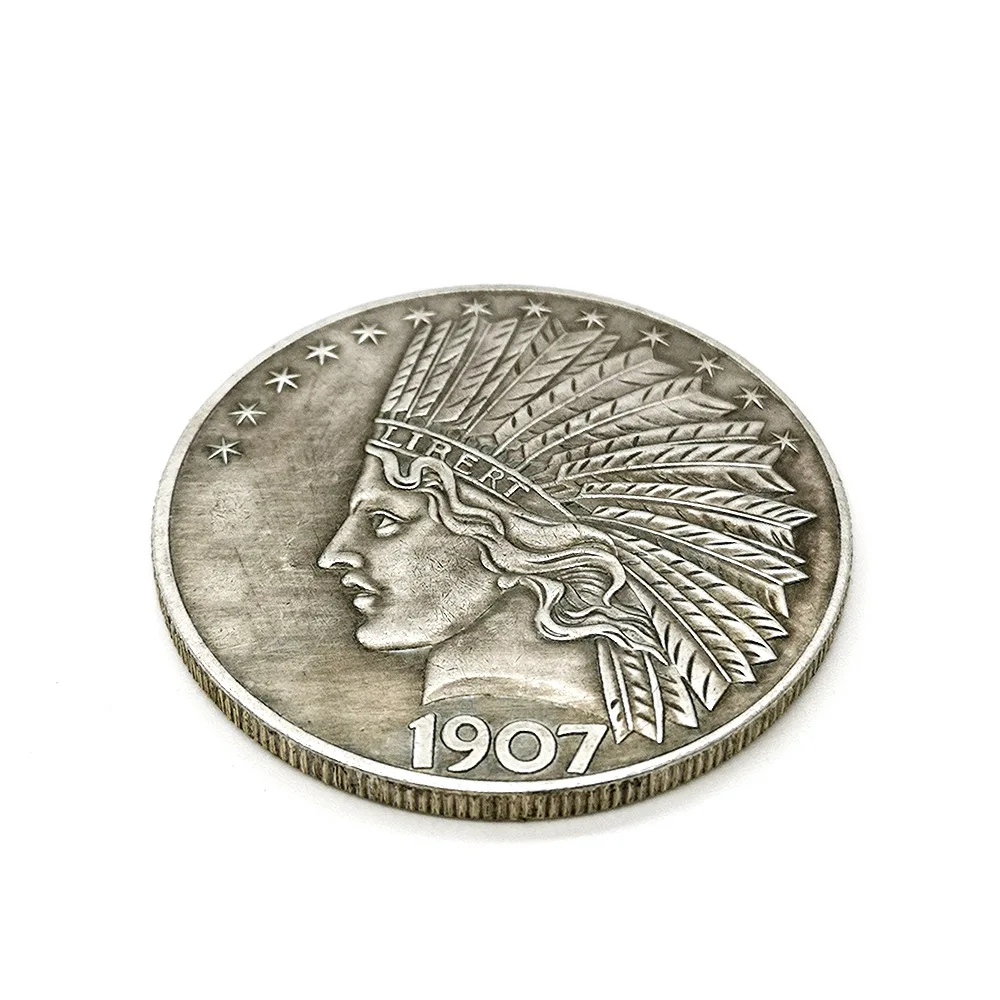 Statue of liberty, 1900 antique bronze coin, handicraft, eagle old coins