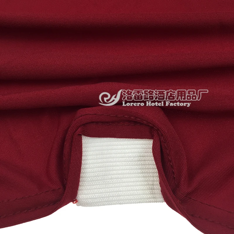 Luxury red banquet hall rosette wedding spandex rose chair cover