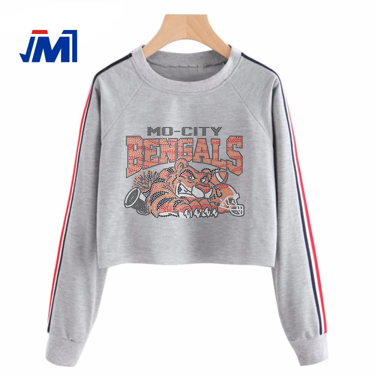 JMT Custom Rhinestone Transfer Bengals Tiger Football Cheer Design Hotfix Motif Press T-shirt Logo Heat Rhinestone Transfer