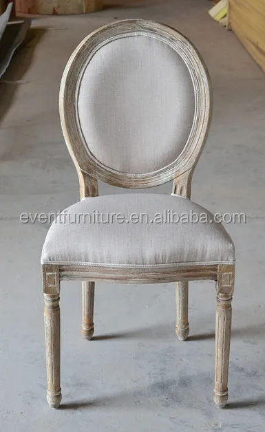 Antique factory direct solid hard wood wedding stacking louis XV chair