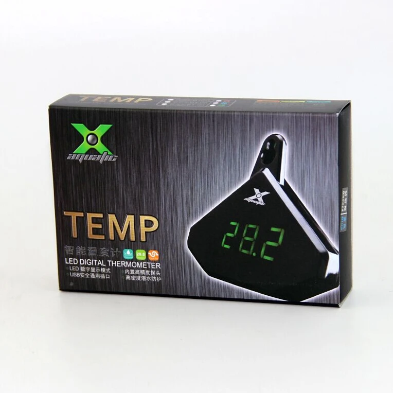 X-AQUA Diamond-shaped LED Display Aquarium Digital Thermometer For Fish Tank