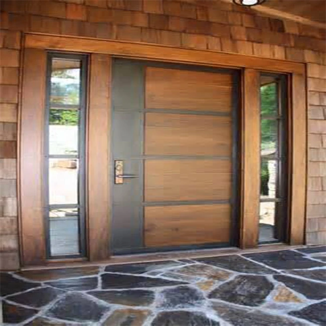 Composite Hollow/Solid Wooden Interior Modern Wood Groove Flush Door