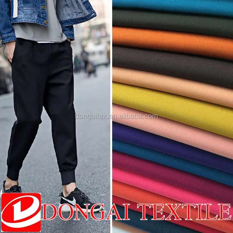 Spandex Elastane Interlock Ponte De Roma Knit Polyester Viscose Fabric