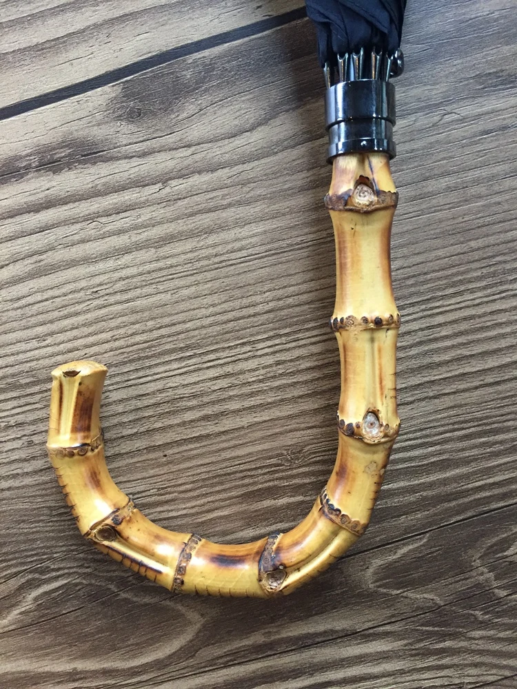 Luxury straight umbrella with bamboo handle