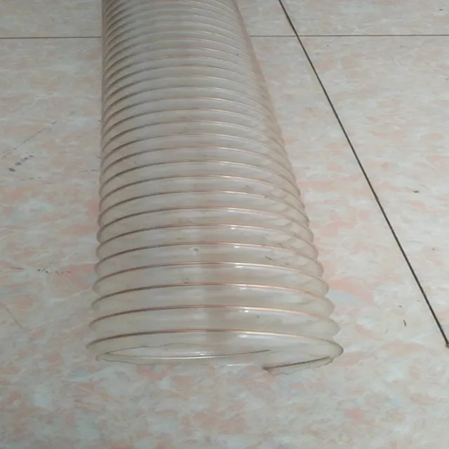 Pu Flexible Suction Metal Spiral Transparent Hose