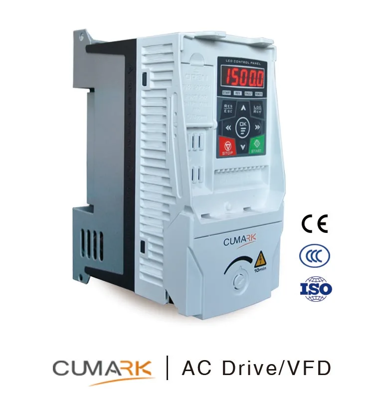CUMARK ES350 compact SVC open loop heavy duty single phases 220 V frequency converter with optional LCD removable keypad