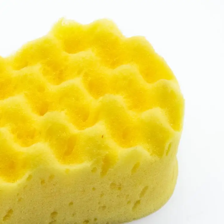 car wash sponge easy to grip  yellow seaweed wave car sponge