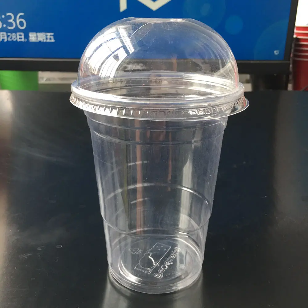 
pp beer cup with dome lid/ disposable BPA free drinking cup / pp plastic type cup for beverage 