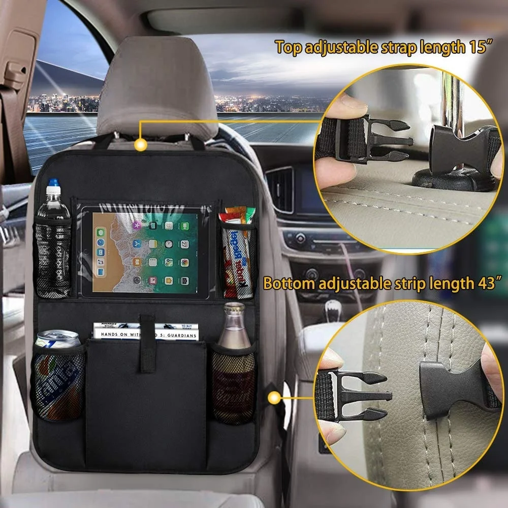 Car Travel Accessories Hanging Kids Baby Kick Mat Car Seat Back Protector Organizer