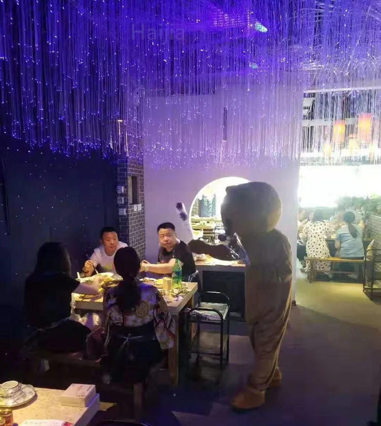 Low attenuation 1mm cutting straightening sparkle plastic optic fiber pof for pendant star fiber light