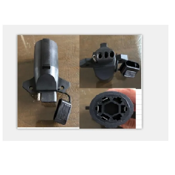 china high quality 6 Way Round Pin to 4 Way Flat Adapter, RV boat Blade wire harness Trailer Adapter