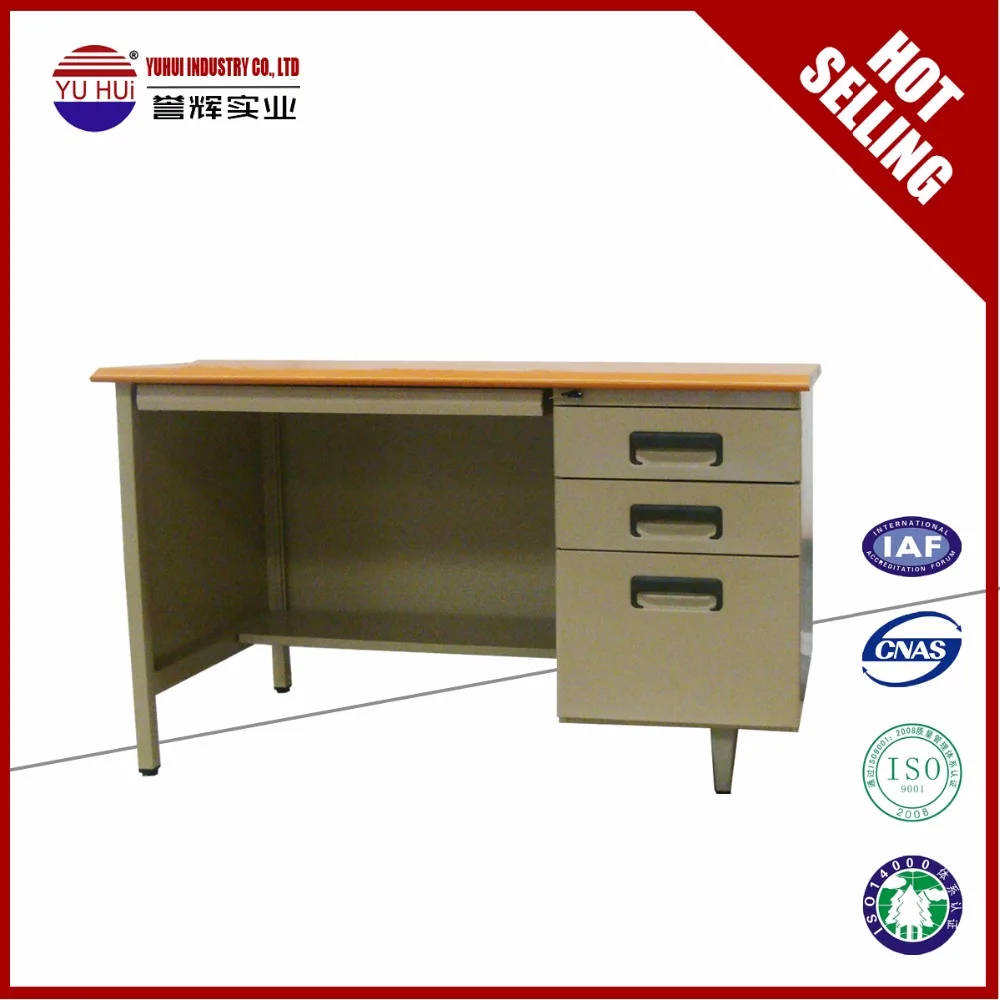 
double pedestal office desk with drawers with knock down structure 