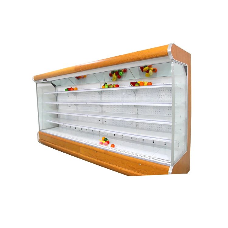 custom shop food display multideck open chiller cabinet for sale