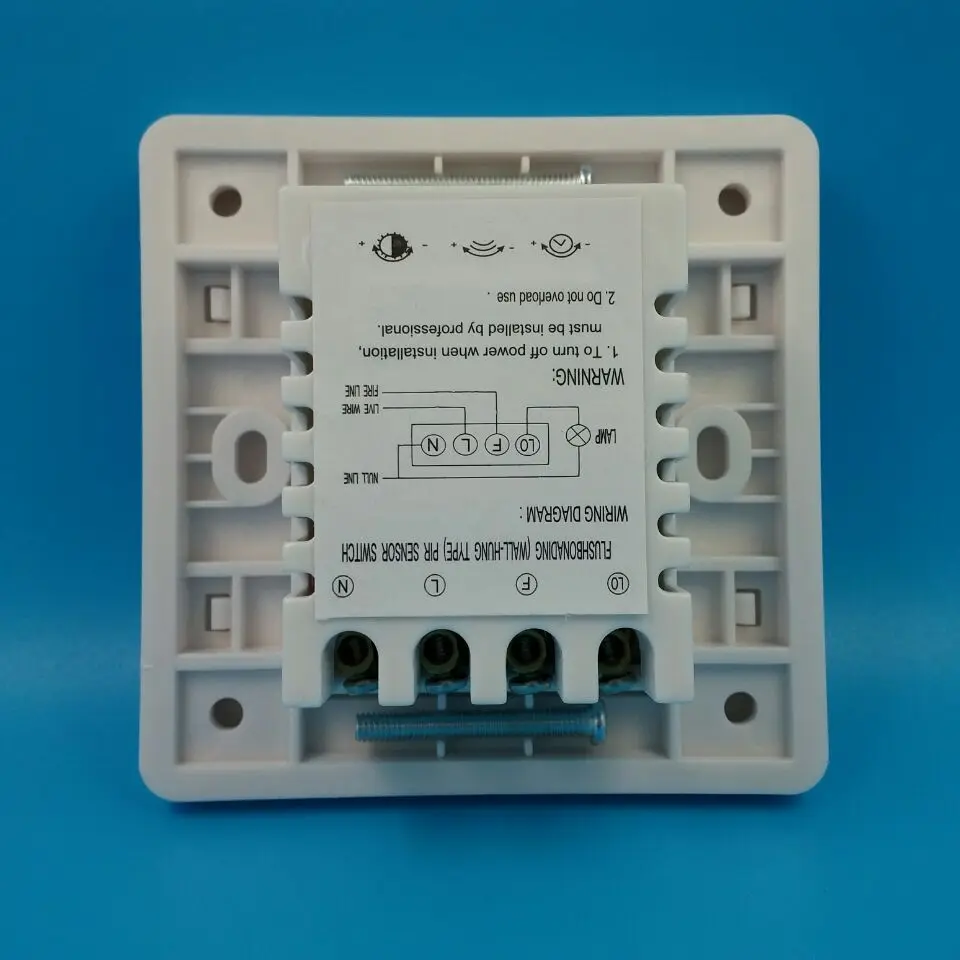 High-power relay pir sensor human body induction switch adjustable 86mm corridor timing automatic controller LED energy saving