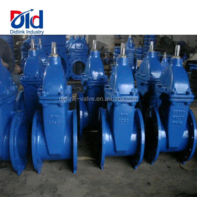 Cast Iron DN700 PN16 QT450 Soft Sealing Cuniform Double Disc Resilient Seat Gate Valve