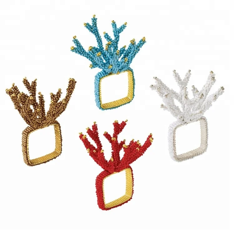 Trending Products 2024 New Arrivals Novelty China Suppliers Wholesale Creative Products Natural Coral Napkin Ring