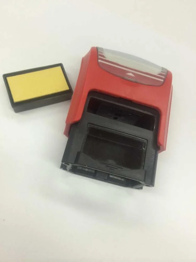 Red Trodat Rectangle Plastic Roller Stamp