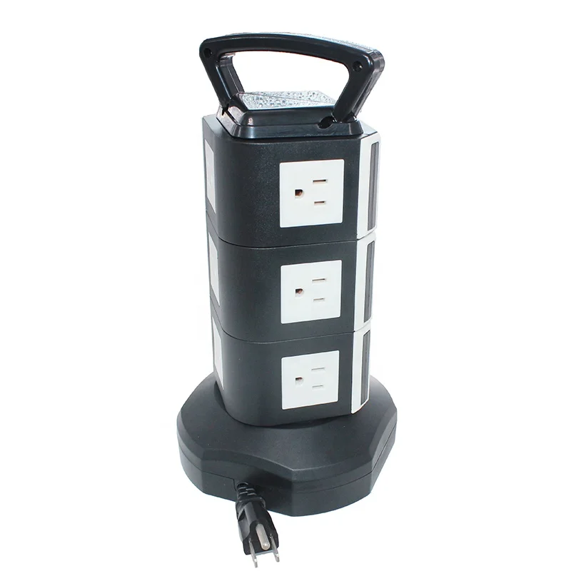
American safty home use usb power strip outlet power extension cord tower socket 