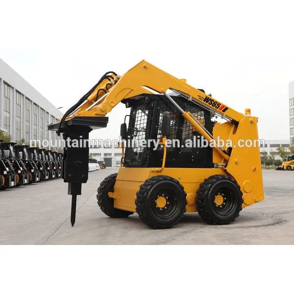 Hot Sale Chinese WS50 Skid Steer Loader with Sweeper for rental