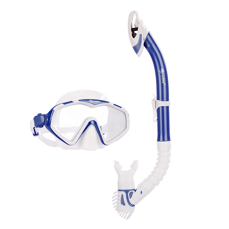 WAVE Mask Dry Snorkel Set Scuba Mask Snorkel