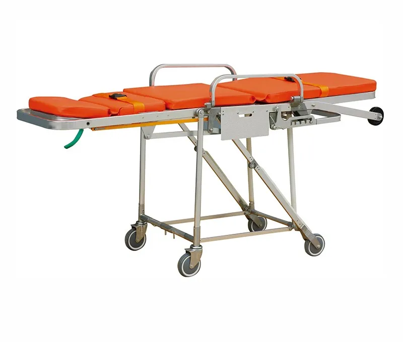 Medical Ambulance Stretcher Foldable Wheels Portable Equipment Emergency aluminum stretcher