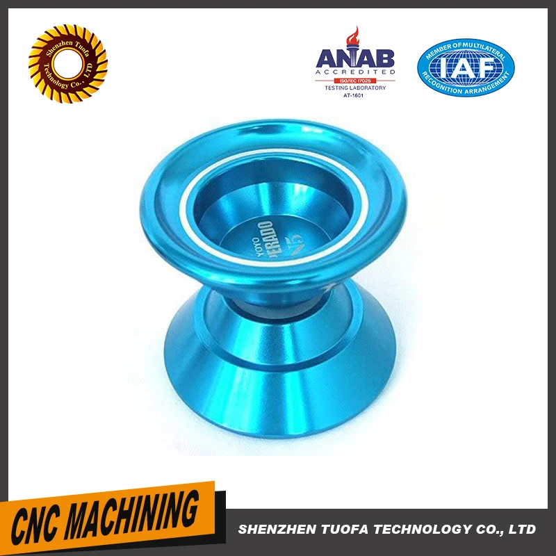 Yoyo CNC machining anodized 6061 aluminum metal yoyo parts