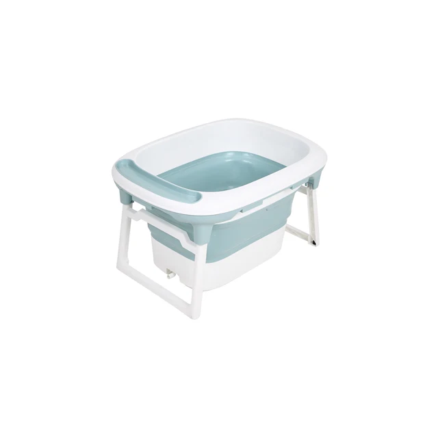 
Baby Folding Tub, Infant Collapsible Portable Shower Basin Foldable Bathtub with Non Slip Mat Easy for Travelling Baby 