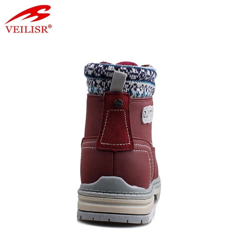 Outdoor faux leather upper fashion mid top footwear winter men boots