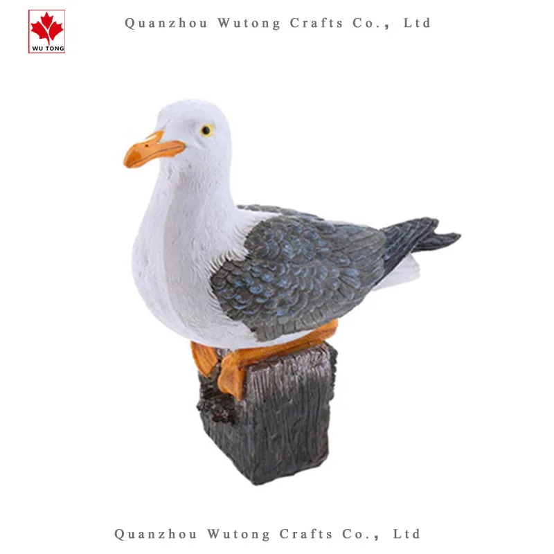 Creative Resin Craft Landscape Decor Seagull Statue Garden Lawn Ornament Animal Sculpture