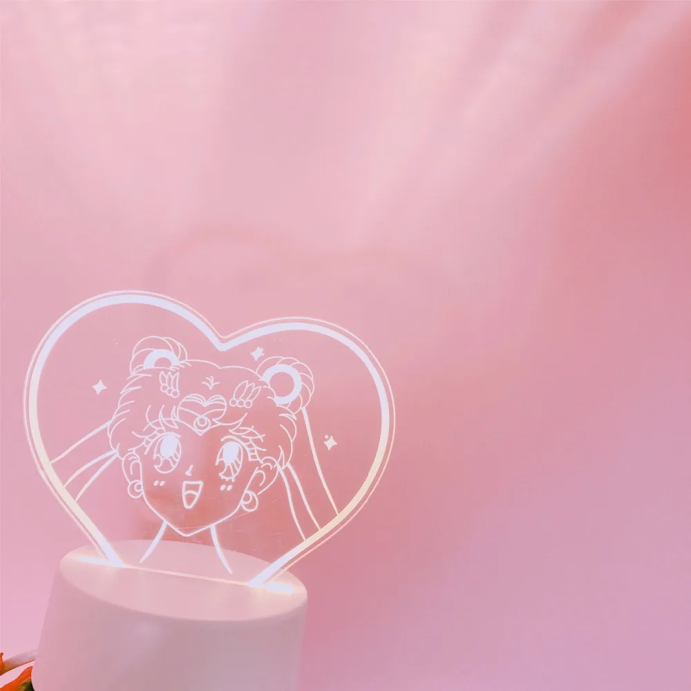 Wholesale Birthday Gift Cartoon Sailor Moon Decoration Table Lamp Night Light Projector