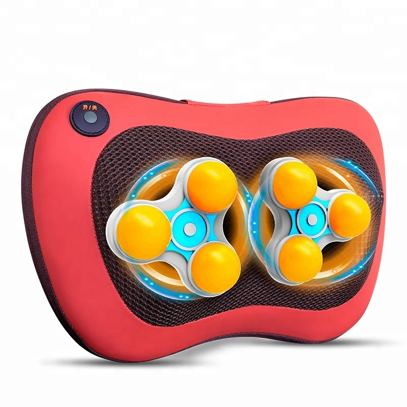 
Car home use electric roll heat deep kneading body head back shoulder neck infrared shiatus cushion massage pillow with heating 