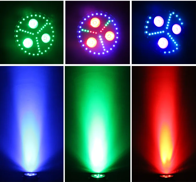 Светодиодный прожектор RGBUV 4 в 1 луч и RGB Стробоскоп для украшения сцены