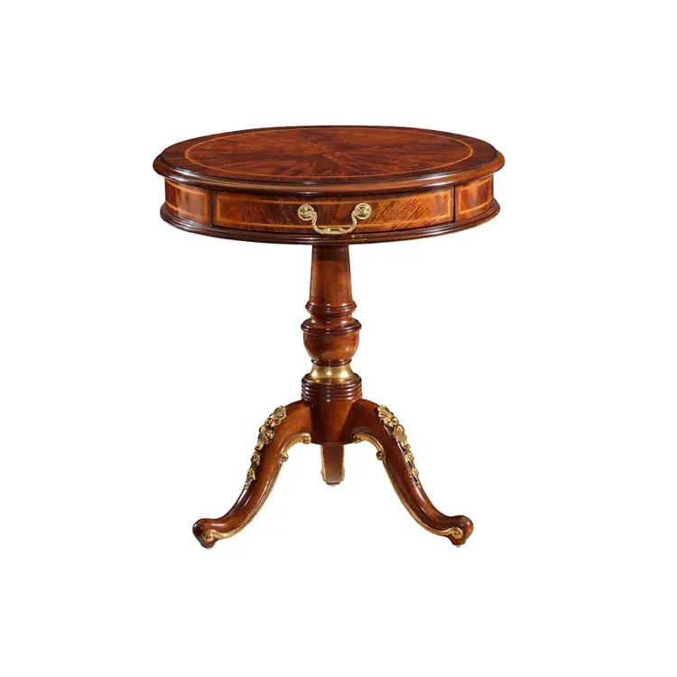 Italian Design Wood Table,Antique Centre Table Designs classic small round table with drawer