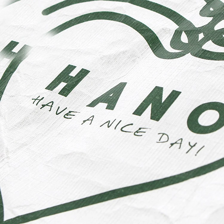 Untearable waterproof washable elegant design customized silver tote tyvek bag with logo printing