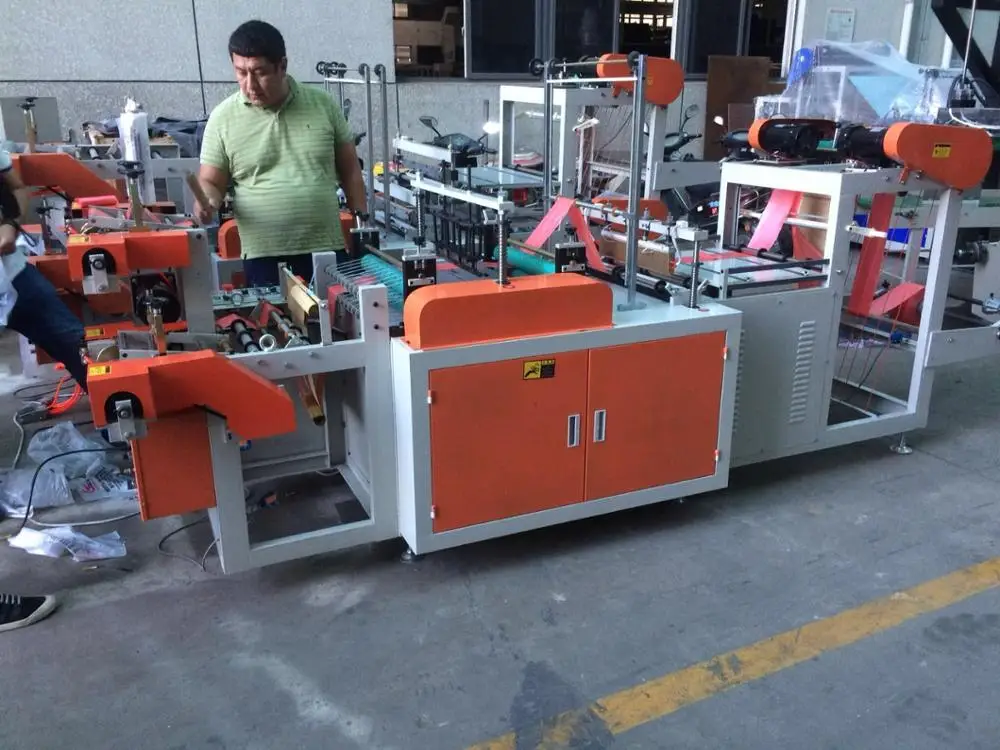 Automatic Double Line Without Core Plastic Garbage Rolls Machine Price coreless garbage roll bag making machine