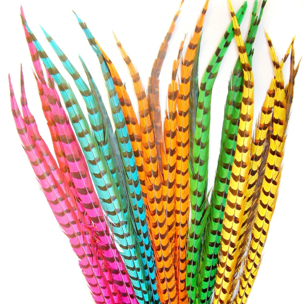 Натуральные дамские перья фазана