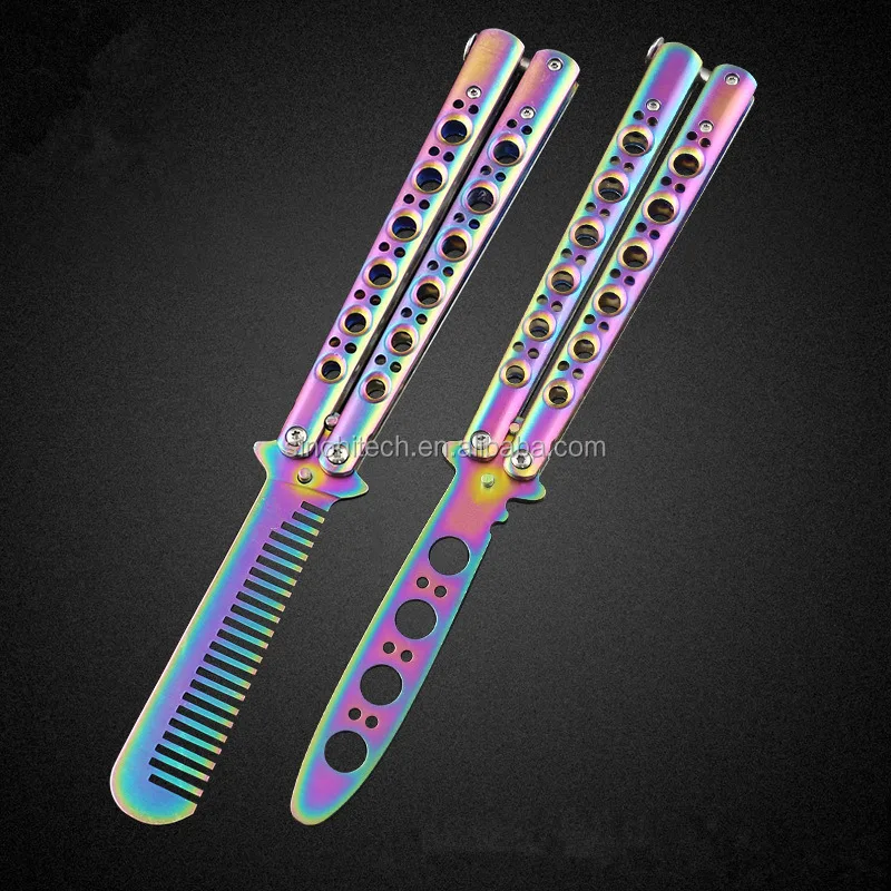 Высококачественный нож из нержавеющей стали csgo balisong, учебный балисонг, учебный балисонг, расческа-бабочка, ножи, тусклый нож