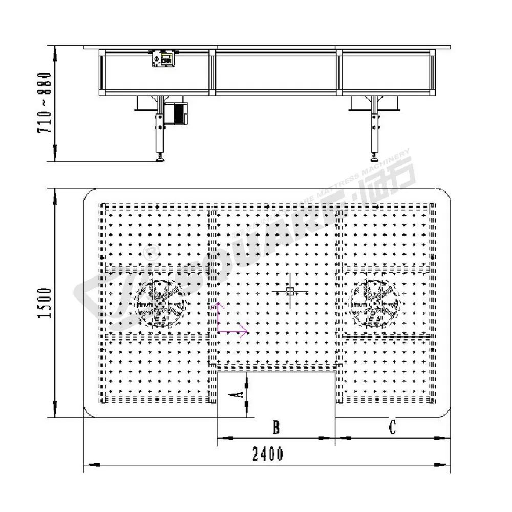 Воздушный Стол для шитья матрасов Модель CQT
