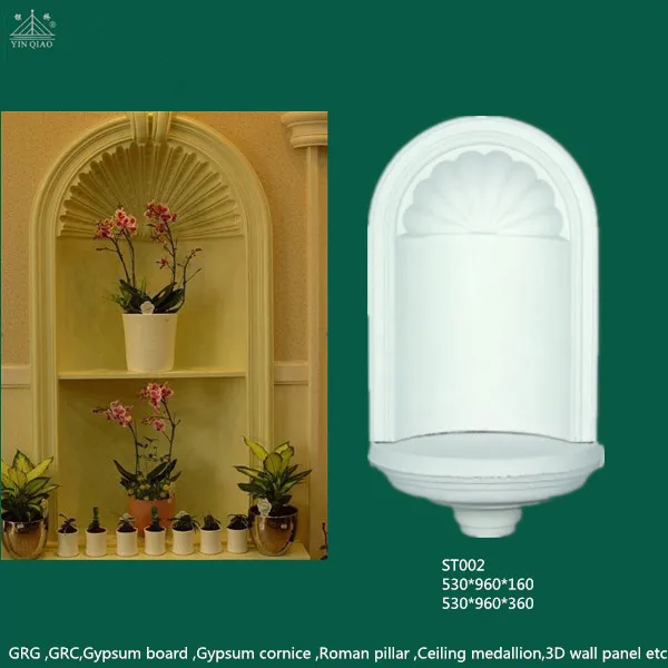 Gypsum Fiberglass Reinforced Fireproof Decorative Plaster Fireplace Frame Mantel